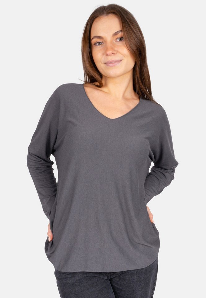 Seasons of April Langarmbluse Maya Bequemes Damen Oberteil mit V-Ausschnitt, Langärmelig von Seasons of April