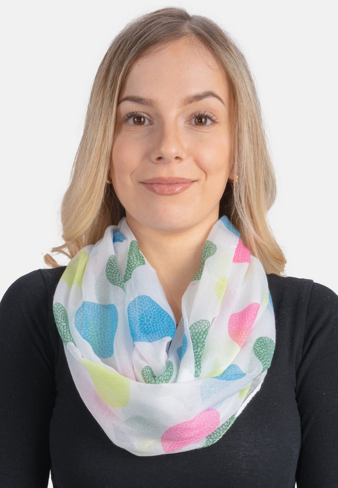 Seasons of April Loop LOOP FRANCESCA, Damen Loop Schal dünn & leicht mit rundem Muster aus Viskose/Seide von Seasons of April