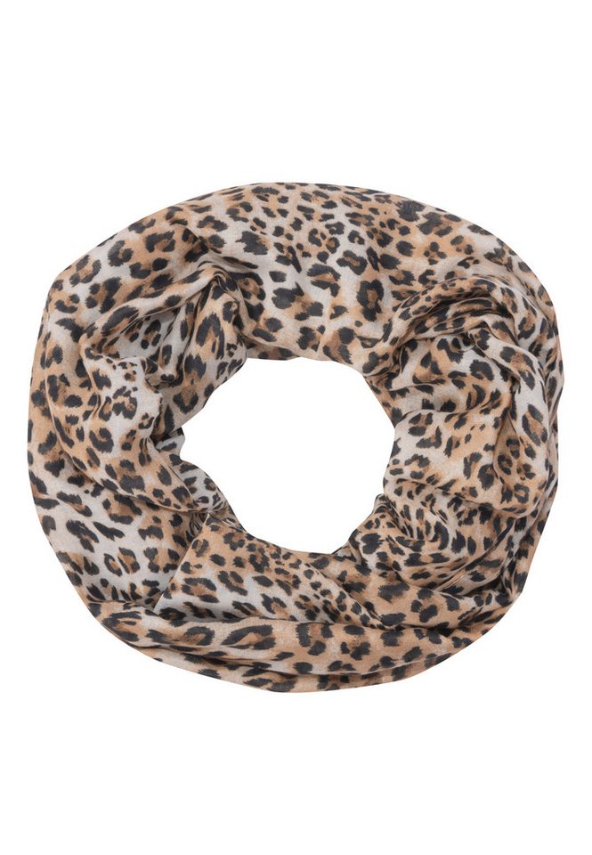 Seasons of April Loop LOOP GYDA LEO, Loop Schal GYDA mit Leo Print – Weich & leicht aus 100% Viskose von Seasons of April