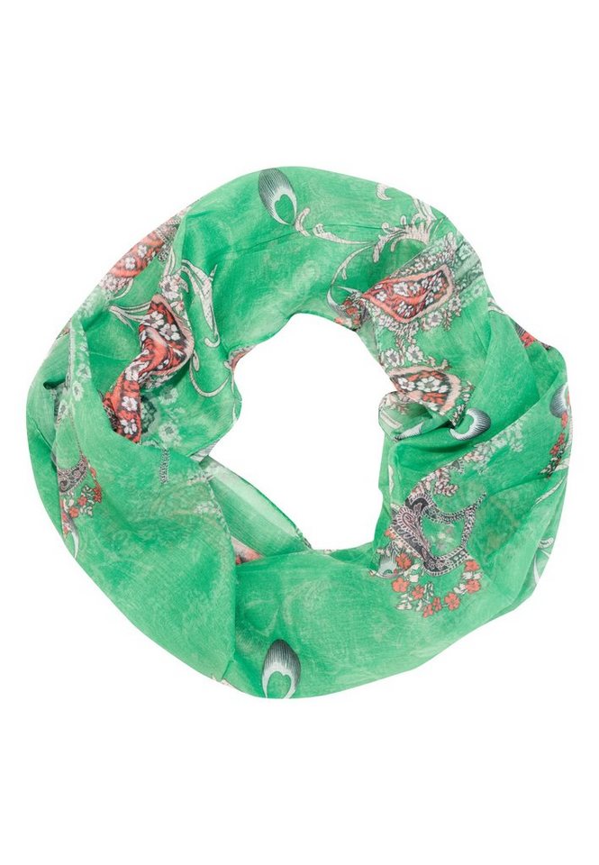 Seasons of April Loop Loop Hermine, Damen Halstuch Rundschal Loop dünn, leicht und weich mit Muster von Seasons of April