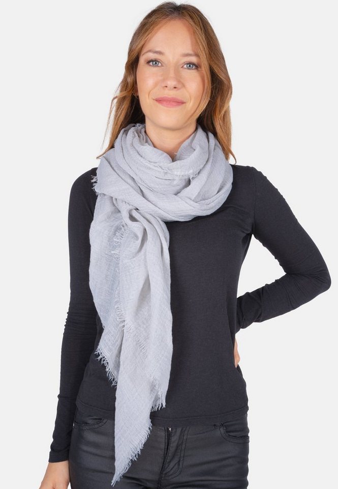 Seasons of April Schal Isabella Schal, Dünner, leichter und weicher Uni Damen Schal in gewellter Struktur von Seasons of April