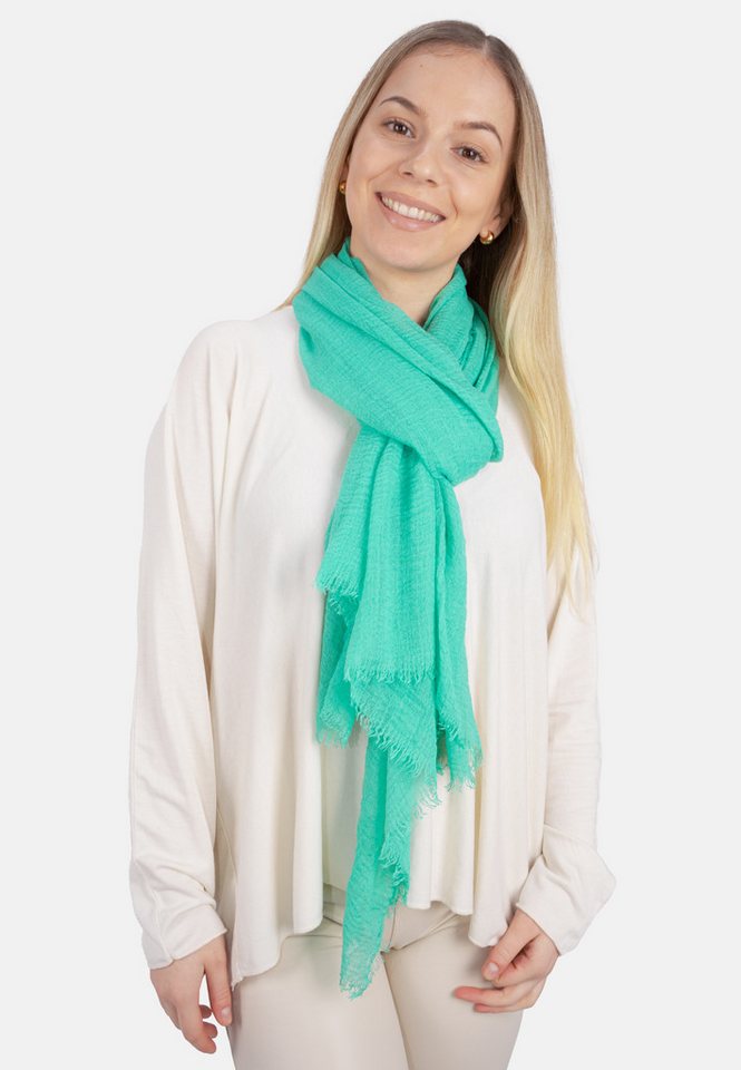 Seasons of April Schal Isabella Schal, Dünner, leichter und weicher Uni Damen Schal in gewellter Struktur von Seasons of April