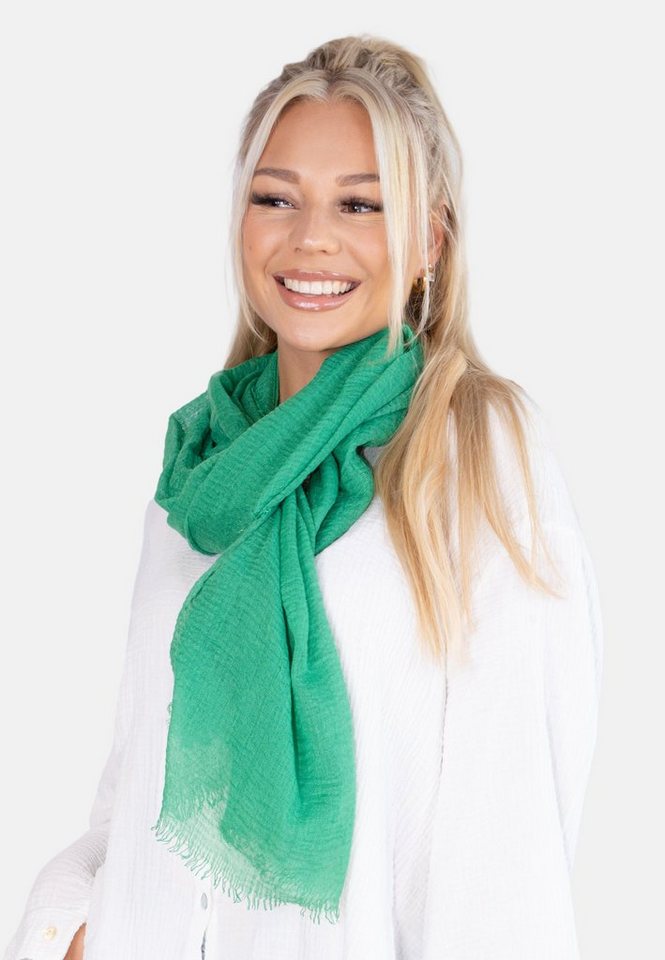 Seasons of April Schal Isabella Schal, Dünner, leichter und weicher Uni Damen Schal in gewellter Struktur von Seasons of April