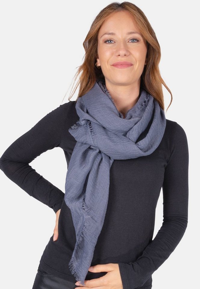 Seasons of April Schal Isabella Schal, Dünner, leichter und weicher Uni Damen Schal in gewellter Struktur von Seasons of April