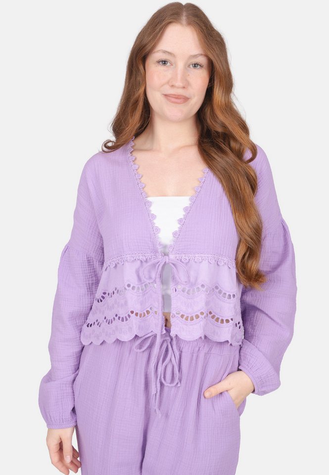 Seasons of April Shirtbluse LAURA MUSSELIN Musselin Bluse mit Spitze & Bindeband – im Boho Stil Frühling/Sommer von Seasons of April