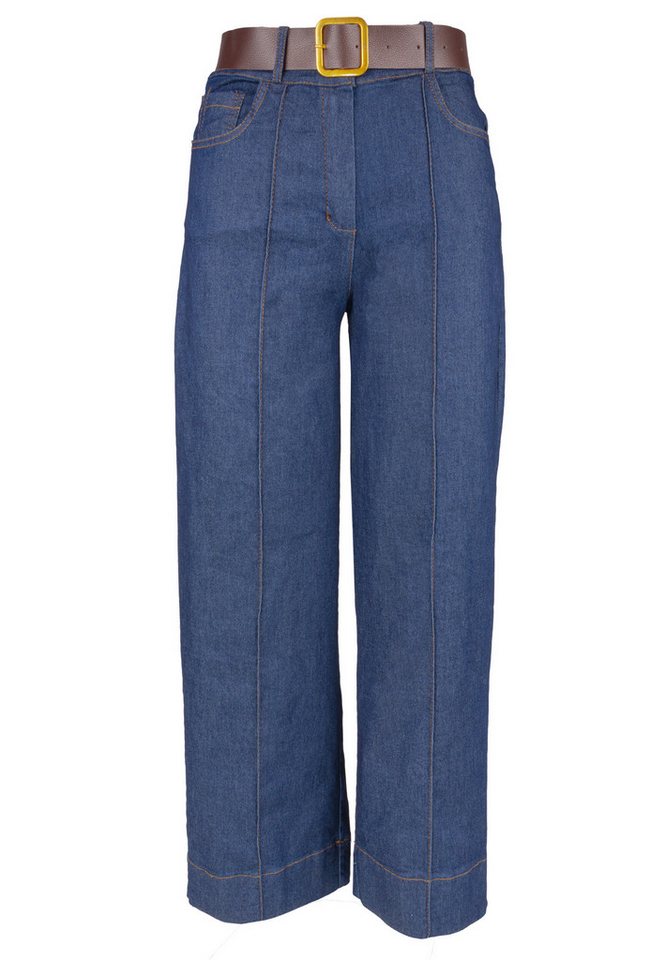 Seasons of April Stoffhose CHIARA (1-tlg) Damen Jeans Chiara, Stretch Denim Hose mit Gürtel, High Waist von Seasons of April