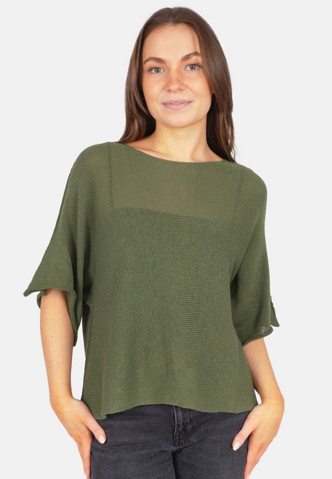 Seasons of April V-Ausschnitt-Pullover FLEUR Damen Loch Strickshirt – Luftig & leicht für Frühling & Sommer von Seasons of April