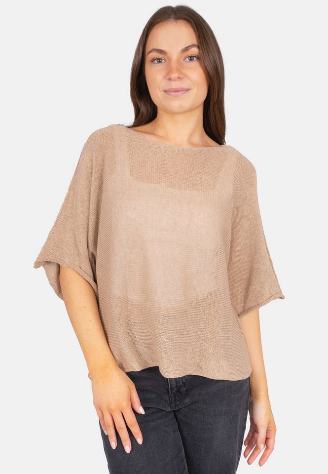 Seasons of April V-Ausschnitt-Pullover FLEUR Damen Loch Strickshirt – Luftig & leicht für Frühling & Sommer von Seasons of April