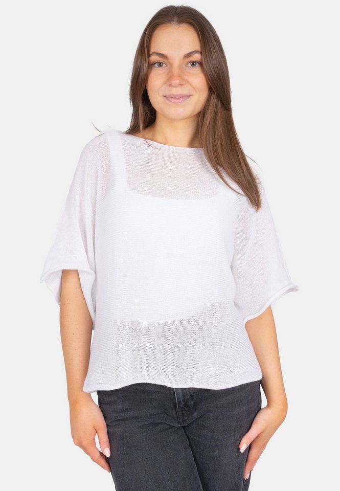 Seasons of April V-Ausschnitt-Pullover FLEUR Damen Loch Strickshirt – Luftig & leicht für Frühling & Sommer von Seasons of April