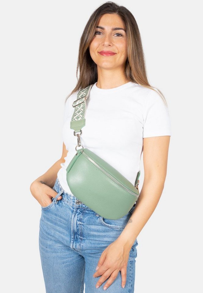 Seasons of April Umhängetasche Crossbody Bag Helen, Schultertasche Umhängetasche in Gr. M aus 100% Leder mit breitem Gurt von Seasons of April