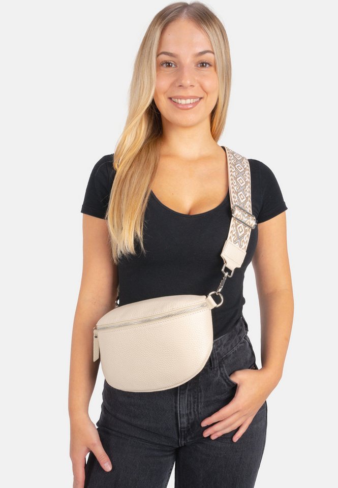 Seasons of April Umhängetasche Crossbody Bag Helen, Schultertasche Umhängetasche in Gr. M aus 100% Leder mit breitem Gurt von Seasons of April