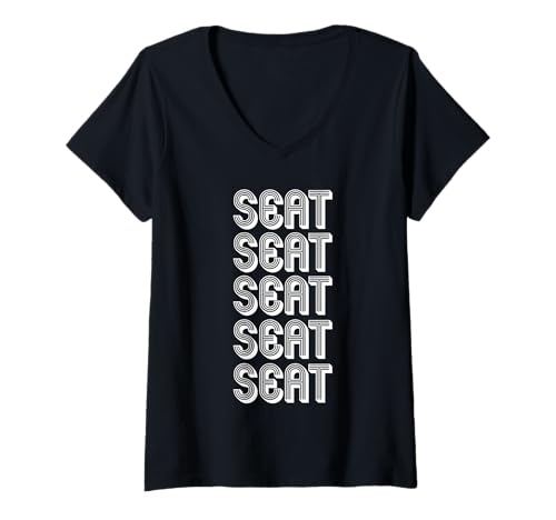Damen Sitz T-Shirt mit V-Ausschnitt von Seat Apparel