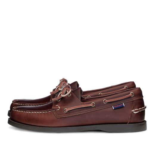 Sebago Herren Docksides Portland Waxed Bootsschuhe, Braun Brown Gum, 41.5 EU von Sebago