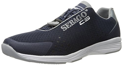 Sebago Cyphon Sea Sport Bootsschuh für Herren, Marineblau/graues Textil, 43 EU von Sebago
