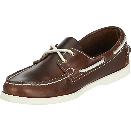 Sebago Herren Docksides Portland Waxed Bootsschuhe, Braun Braun Weiß, 44 EU von Sebago