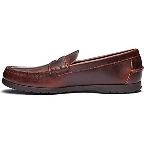 Sebago Herren Nautische Loafer Thetford Leder Braun Größe 42 Eur Mokassin, 40 EU von Sebago