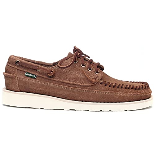 Sebago Herren Portland Zen Canvas Bootsschuhe, Euro BEIGE Camel, 50 EU von Sebago