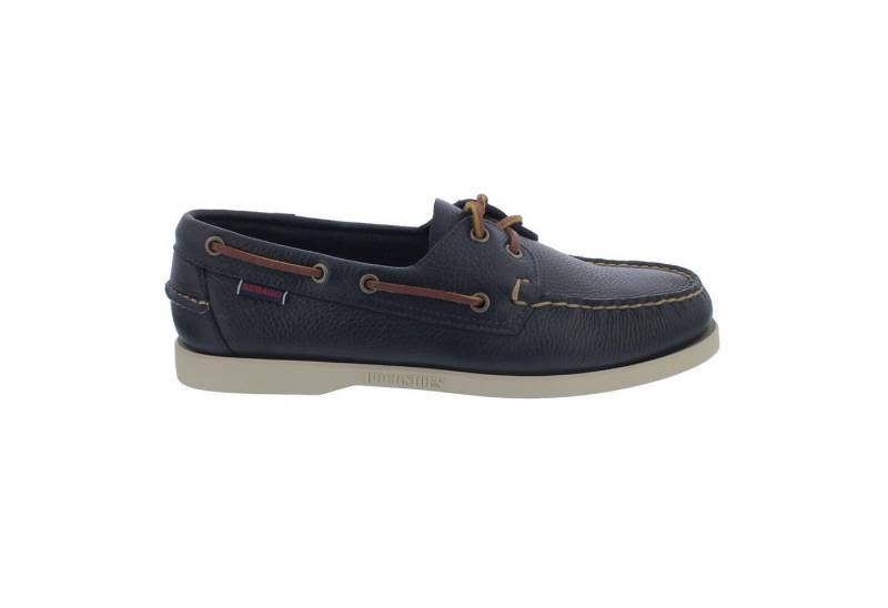 Sebago Sebago Docksides, Martellato (Glattleder), Blue Navy Men 73118WW-908 Bootsschuh von Sebago