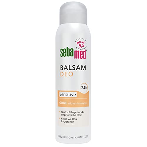 Sebamed Balsam Deo Sensitive Aerosol, Deo ohne Aluminium mit Aloe Vera, Deospray für Damen und Herren, zuverlässiger Schutz vor Körpergeruch, 24h-Effekt, 150 ml von Sebamed