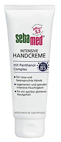 Sebamed Intensive Handcreme mit Panthenol-Complex, für raue und beanspruchte Hände, spendet intensive Feuchtigkeit und fördert die Regeneration, Vorteilspack 6 Stück (6x75 ml) von Sebamed