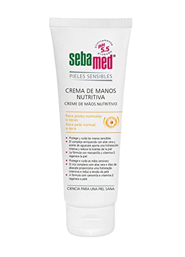 Sebamed Pflegende Handcreme für empfindliche Haut 75 ml, feuchtigkeitsspendende Handcreme, schützt und pflegt die Haut Ihrer Hände mit dem pH-Wert 5.5 der gesunden Haut von Sebamed