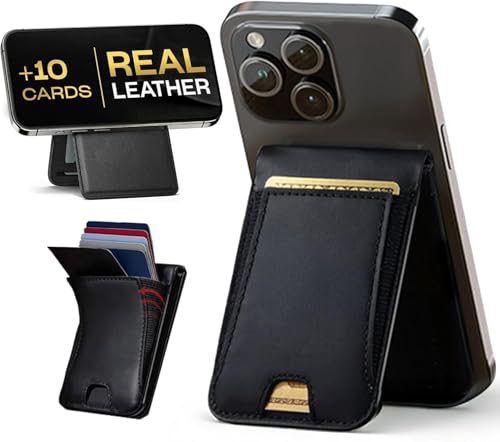 Magsafe-Brieftaschen-Ständer aus echtem Rindsleder, stärkster magnetischer Kartenhalter für 10 Karten, kompatibel mit iPhone 16/15/14/13 Pro/Max/Plus/Serie, Apple-Zubehör Magsafe-Brieftaschen-Ständer aus echtem Rindsleder, stärkster magnetischer Kartenhalter für 10 Karten, kompatibel mit iPhone 16/15/14/13 Pro/Max/Plus/Serie, Apple-Zubehör von Sebastian Diaz