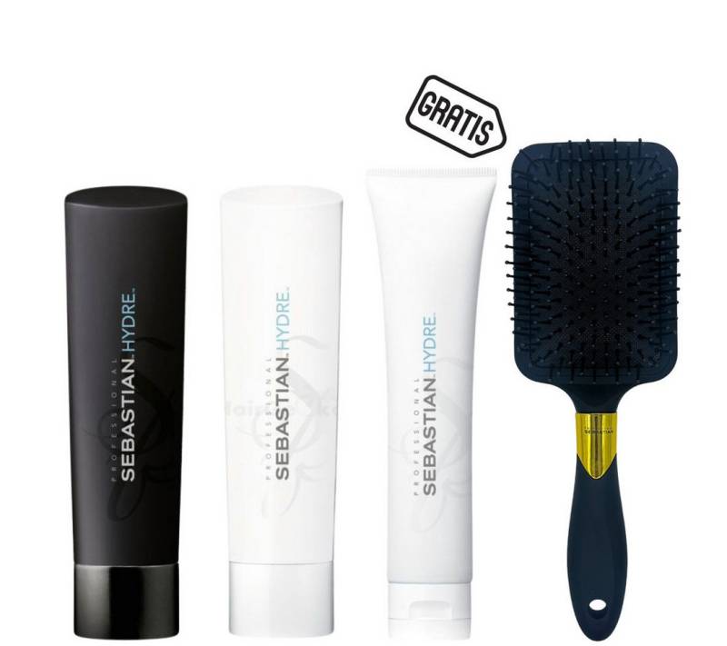 Sebastian Professional Haarpflege-Set Hydre Trio + gratis Paddle Brush, 4-tlg. von Sebastian Professional