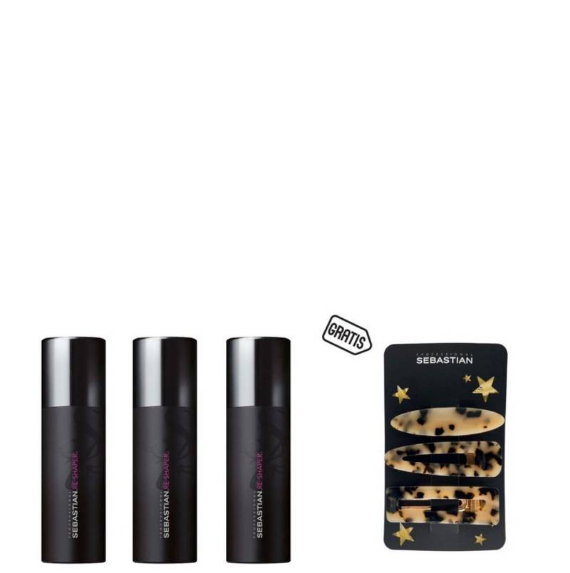 Sebastian Professional Haarspray Re-Shaper Strong Hold Haarspray 3x 50 ml + gratis Haarspangen von Sebastian Professional