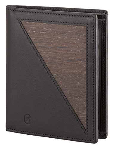 Sebastian Sturm Geldbörse Peter | Echtes Holz und Leder in Schwarz | Portemonnaie Brieftasche Geldbeutel Klein Herren Damen Sebastian Sturm Geldbörse Peter | Echtes Holz und Leder in Schwarz | Portemonnaie Brieftasche Geldbeutel Klein Herren Damen von Sebastian Sturm