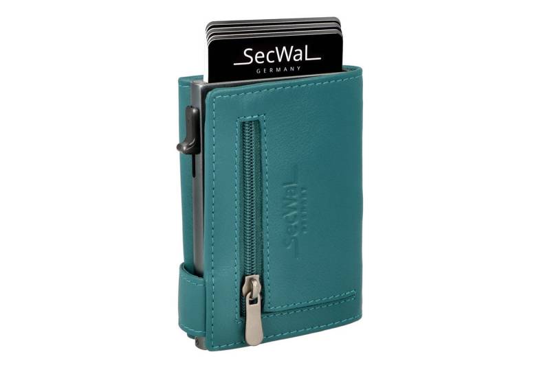 SecWal Geldbörse, Kartenetui mit Münzfach Reißverschluß, Slim Wallet, RFID Schutz, Geldbeutel klein, für Herren und Damen von SecWal