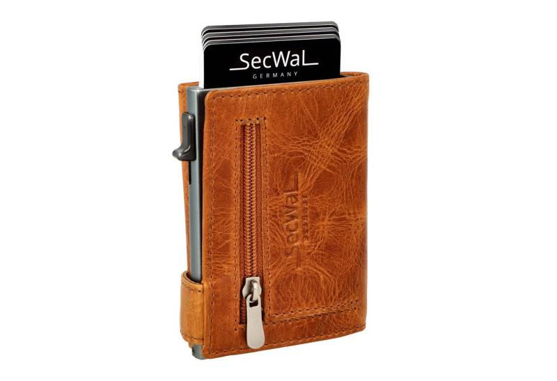 SecWal Geldbörse, Kartenetui mit Münzfach Reißverschluß, Slim Wallet, RFID Schutz, Geldbeutel klein, für Herren und Damen von SecWal