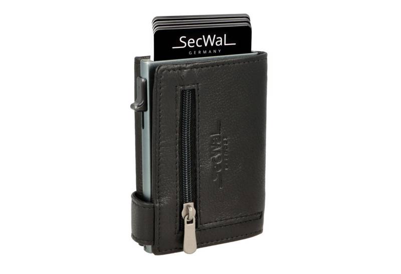 SecWal Geldbörse, Kartenetui mit Münzfach Reißverschluß, Slim Wallet, RFID Schutz, Geldbeutel klein, für Herren und Damen von SecWal