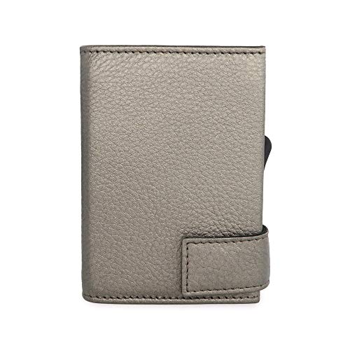 SecWal Unisex Reisezubehör-Brieftasche, Metallic Grau, 9,5x7x2cm von SecWal