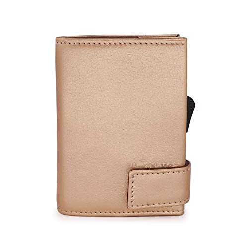 SecWal Kartenetui mit Münzfach Reißverschluss (Rosé Metallic) von SecWal