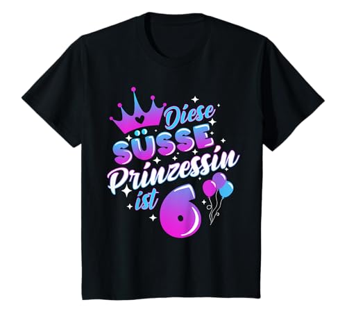 Sechster Geburtstag Mädchen 6 Jahre Prinzessin Geburtstag T-Shirt von Sechster Prinzessin Geburtstag 6 Jahre Geschenke