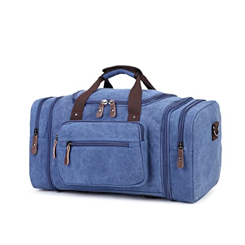 Sechunk Duffle Bag Canvas Leder Große Outdoor Schultertasche, gelb, Einfach und einfach von Sechunk