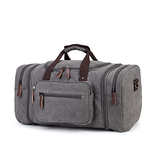 Sechunk Duffle Bag Canvas Leder Große Outdoor Schultertasche, gelb, Einfach und einfach von Sechunk