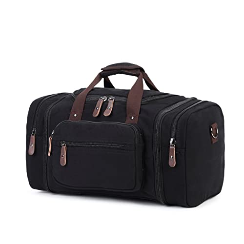 Sechunk Duffle Bag Canvas Leder Große Outdoor Schultertasche, gelb, Einfach und einfach von Sechunk