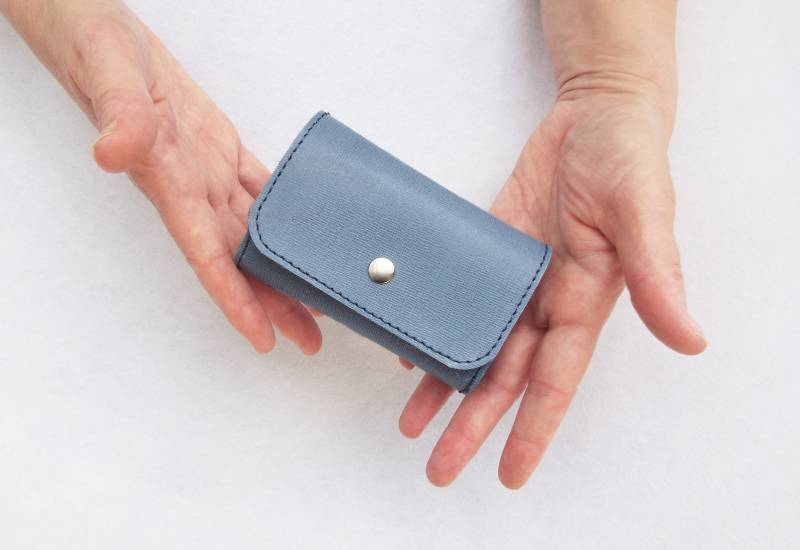 Schlüsseletui Aus Leder. Blauer Schlüsselhalter Schlüsselanhänger Schlüsseletui Aus Leder. Blauer Schlüsselhalter Schlüsselanhänger von Secinski