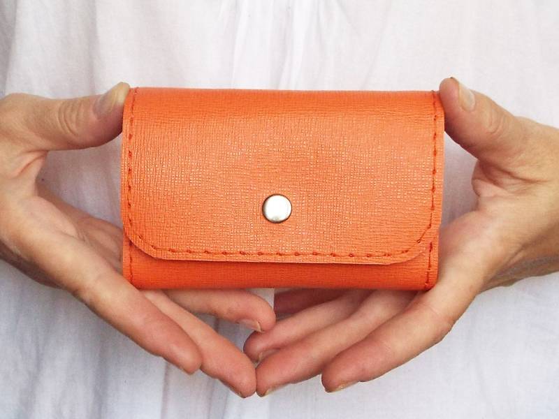 Schlüsseletui Aus Leder. Schlüsselanhänger Oranges Schlüsseltäschchen Schlüsseletui Aus Leder. Schlüsselanhänger Oranges Schlüsseltäschchen von Secinski