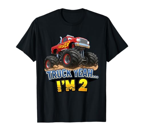 Truck Yeah I’m 2 Monster Truck Second Birthday Kids Boy T-Shirt von Second Birthday Truck Yeah I’m 2 Monster Truck Boy