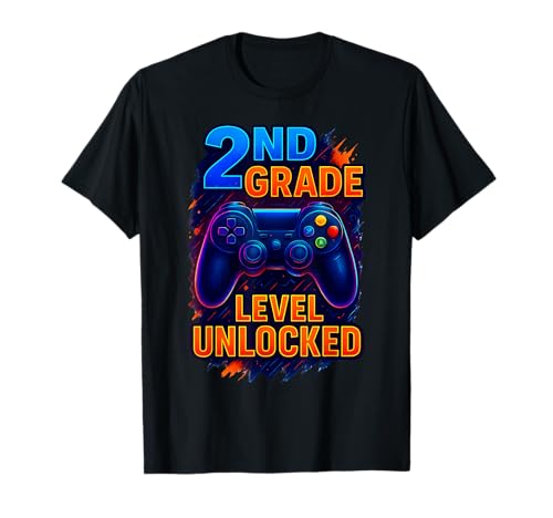 2. Klasse freigeschaltete Gamer Kids Back to School T-Shirt 2. Klasse freigeschaltete Gamer Kids Back to School T-Shirt von Second Grade Gamer Kids Level Up Shirt
