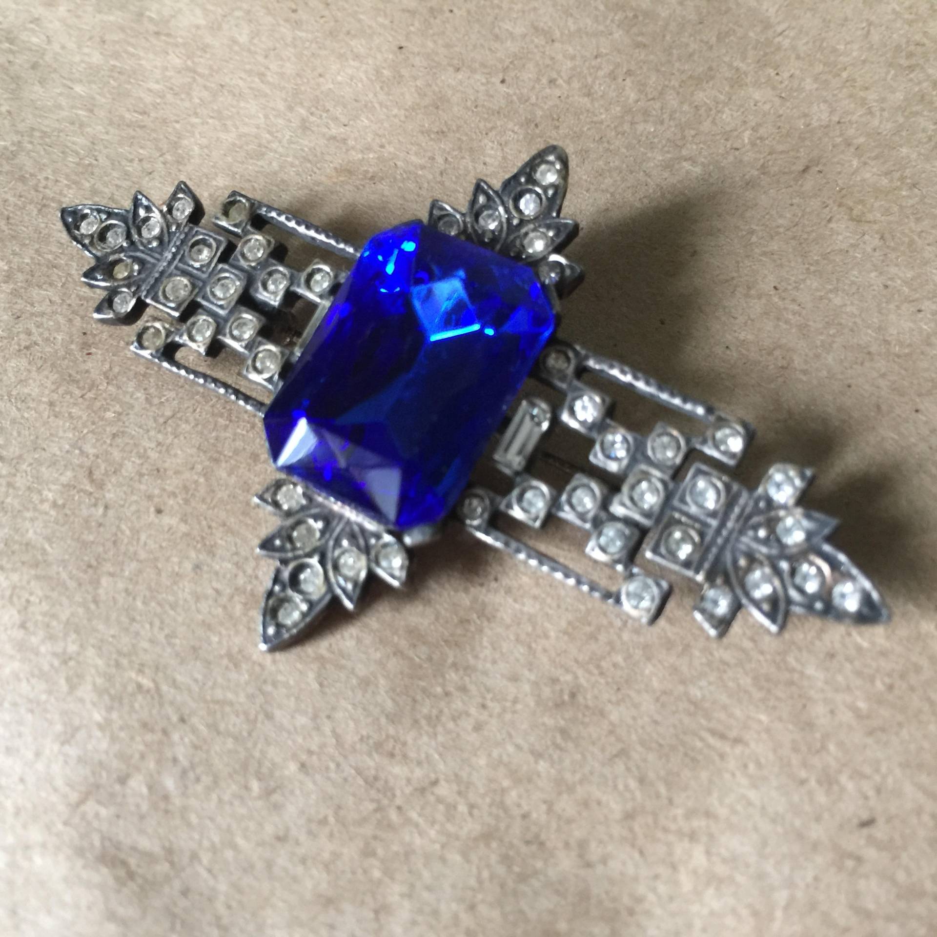 1920Er Jahre Deco Blau Gem Bar Brosche 1920Er Jahre Deco Blau Gem Bar Brosche von SecondSymphony