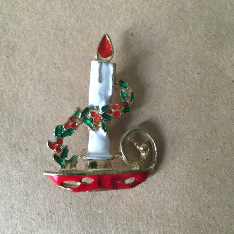 Weihnachten Kerze Brosche Vintage Kostüm Schmuck Weihnachten Kerze Brosche Vintage Kostüm Schmuck von SecondSymphony