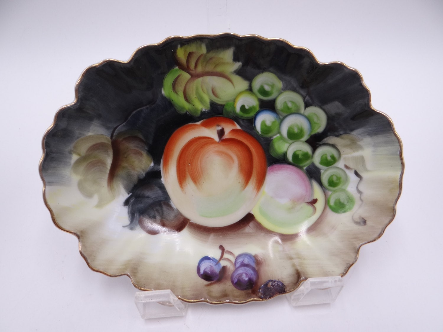 1950Er Jahren Malte Lefton Hand Schmuck Oder Ring Dish Nuss Süßigkeiten von SecondWindShop