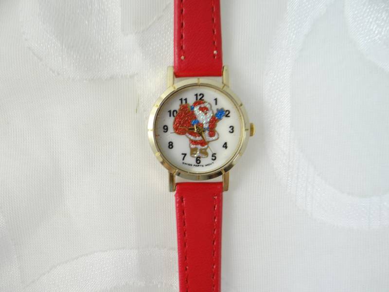 Arbeiten Schweizer Movt Santa Armbanduhr - Niedlich von SecondWindShop