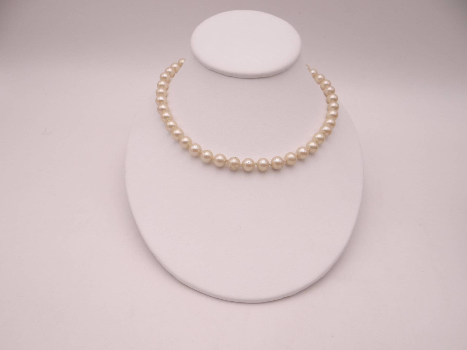 Vintage Faux Perle Halskette Mit Haken Verschluss Simuliert Epere 15, 5" von SecondWindShop