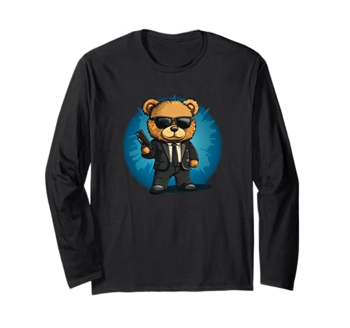 Pretty Secret Teddybär Agent Outfit für Jungen und Mädchen Langarmshirt Pretty Secret Teddybär Agent Outfit für Jungen und Mädchen Langarmshirt von Secret Agent Teddy Bear