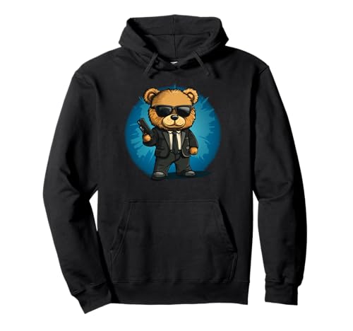 Pretty Secret Teddybär Agent Outfit für Jungen und Mädchen Pullover Hoodie von Secret Agent Teddy Bear