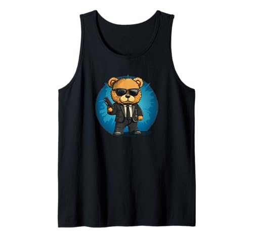 Pretty Secret Teddybär Agent Outfit für Jungen und Mädchen Tank Top Pretty Secret Teddybär Agent Outfit für Jungen und Mädchen Tank Top von Secret Agent Teddy Bear